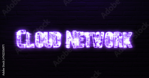 Cloud Network text neon sign