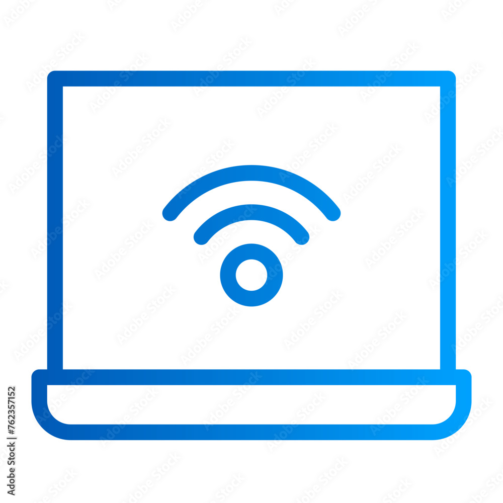 This is the Laptop icon from the gadget icon collection with an Outline gradient style This is the Laptop icon from the gadget icon collection with an Outline gradient style