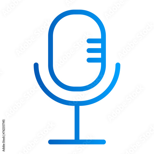 This is the Voice Recorder icon from the gadget icon collection with an Outline gradient style