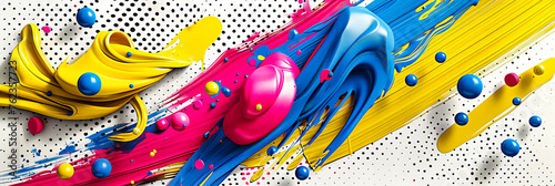 Colorful Abstract Art Design, Bright and Creative Paint Pattern, Modern and Artistic Background for Posters and Banners