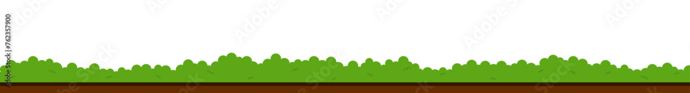 Cute green grass border or weeds separator illustration vector