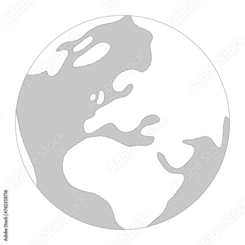 SDGsやエコロジーイメージのヨーロッパを中心にした地球ベクターイラスト