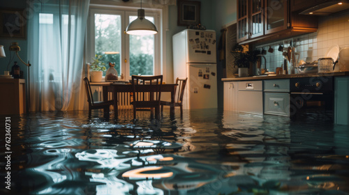 Flooded flat interior photo