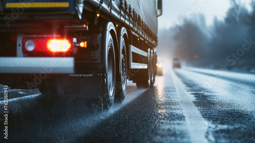 Lorry maneuvering through the thoroughfare, depicted from beneath  © Ariyl