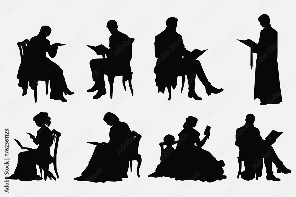 silhouettes of people in situations, Silhouette of people reading books, reading books, silhouettes of people in situations, Silhouette of people reading books, reading books,