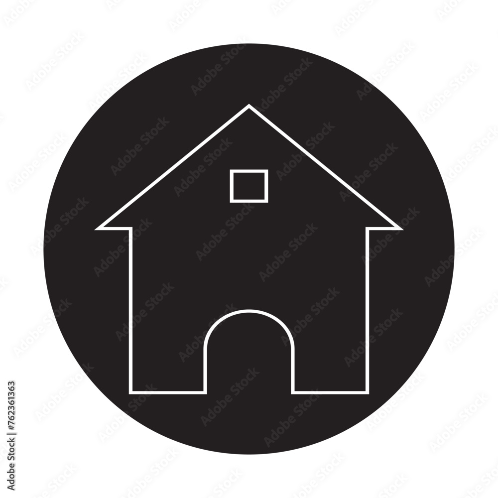 Home icon. House symbol. real estate objects and house black icon isolated on white background. Vector illustration. apps and websites. Home icon. House symbol. real estate objects and house black icon isolated on white background. Vector illustration. apps and websites.