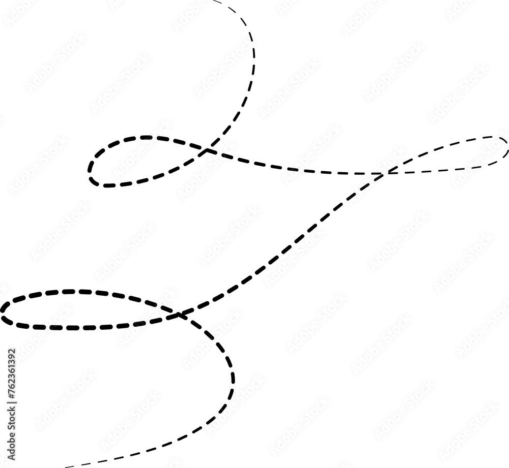 Spiral dashed line. Element design Spiral dashed line. Element design