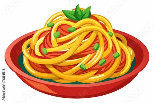 spaghetti vector illustration