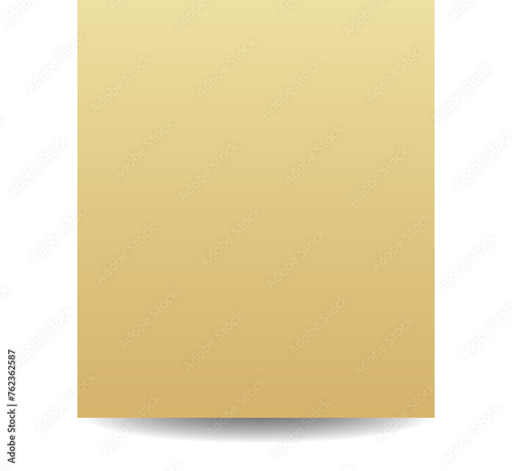 Gold paper rectangle and shadow, banners, label Gold paper rectangle and shadow, banners, label