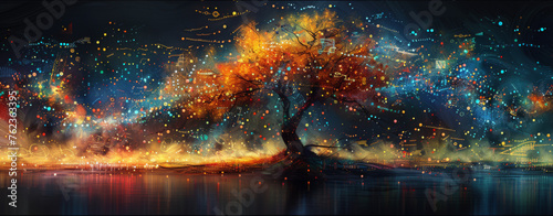 The tree of AI's digital data flow 