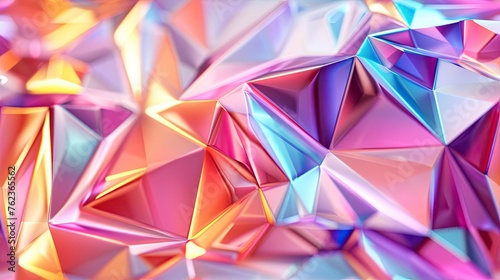 3d abstract holographic geometric shapes pattern background