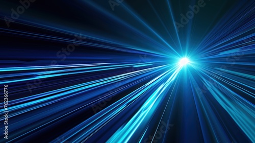 blue abstract background, technology light speed concept