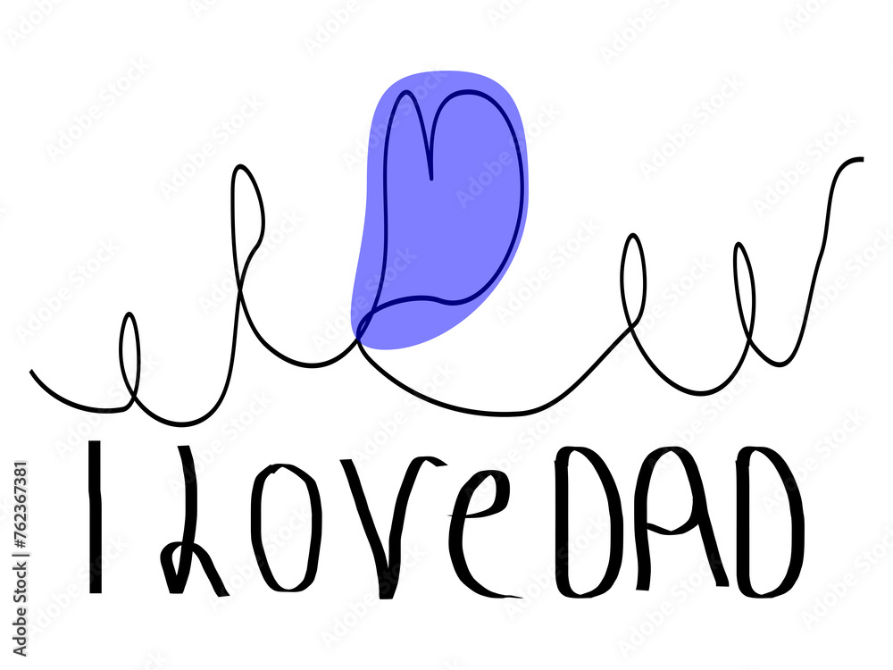Ilustración del día del padre en estilo minimalista en un fondo blanco Ilustración del día del padre en estilo minimalista en un fondo blanco