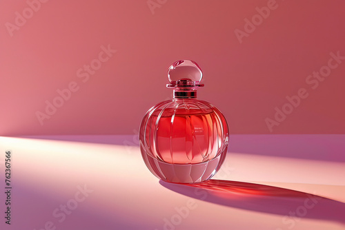Perfume advertisement. AI technology generated image photo