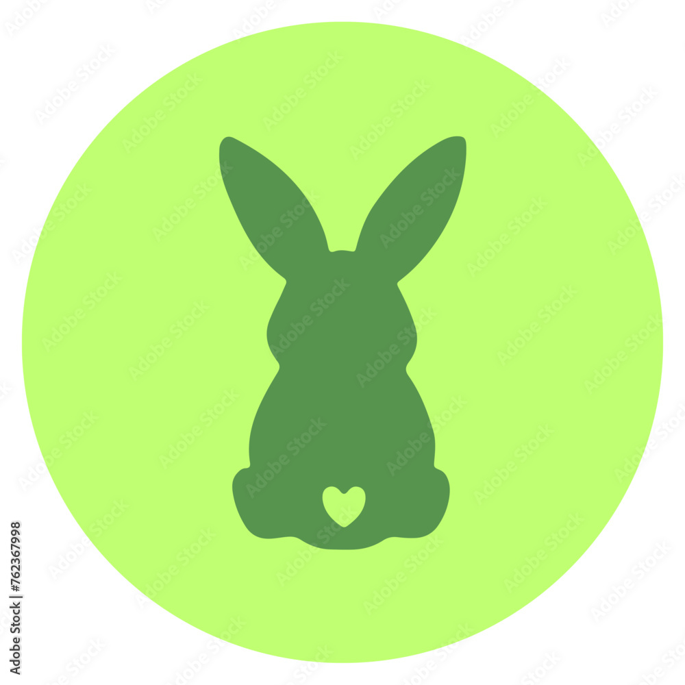 Frohe Ostern Sticker grüner Button Aufkleber mit grünem Hasen Frohe Ostern Sticker grüner Button Aufkleber mit grünem Hasen