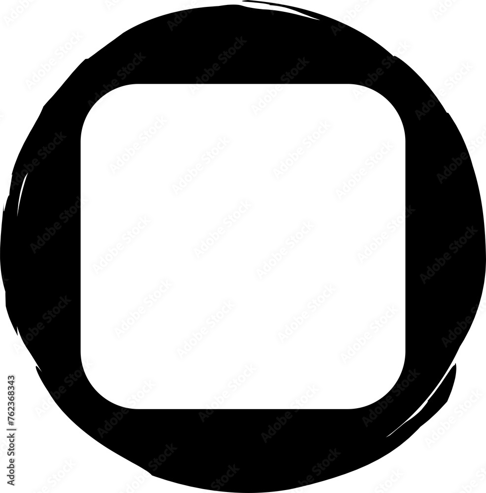 Circle brush frames with rounded square border layout Circle brush frames with rounded square border layout