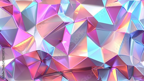 3d abstract holographic geometric shapes pattern background