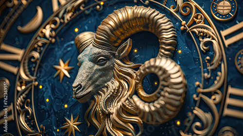 Twelve zodiacs concept. Horoscope Capricornus zodiac sign. © NooPaew