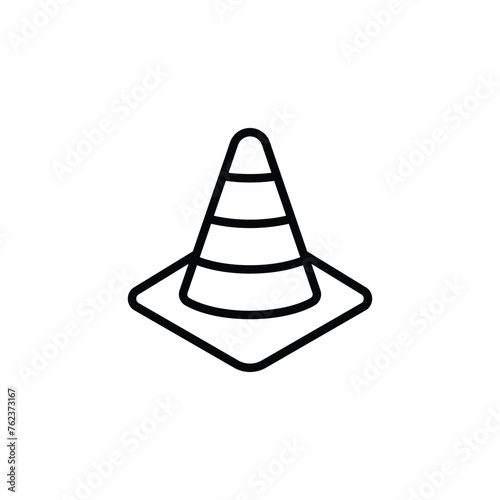 Trafic cone icon vector