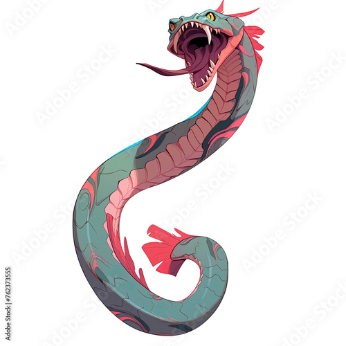 An illustration of a long-bodied deep-sea ikuchi sea monster photo