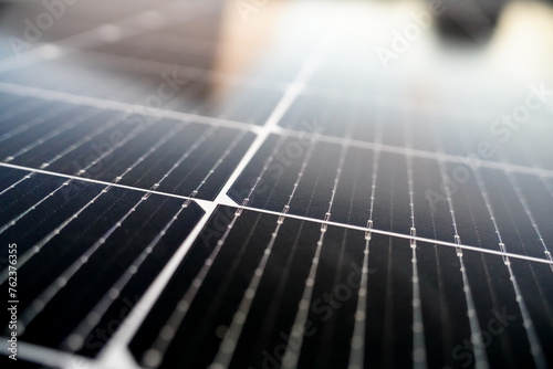 Solar energy panel photovoltaic cell. Solar energy system with photovoltaic solar cell panels photo