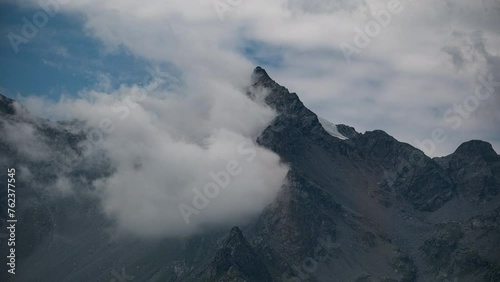 Timelapse of clouds formations on Pizzo Ferrè in Madesimo - Italy (ID: 762377545)