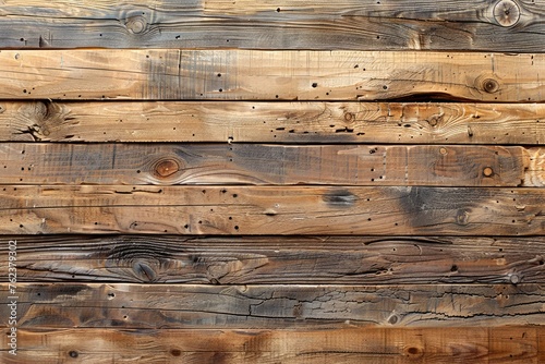 Rustic Wooden Plank Texture, Natural Brown Wood Board Background with Detailed Woodgrain Pattern, Vintage Reclaimed Lumber