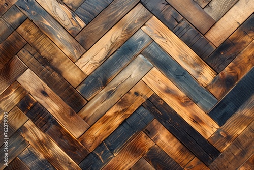 Warm Toned Wooden Herringbone Pattern - High-Quality Textured Parquet Floor Design Detail for Elegant Interior Backgrounds