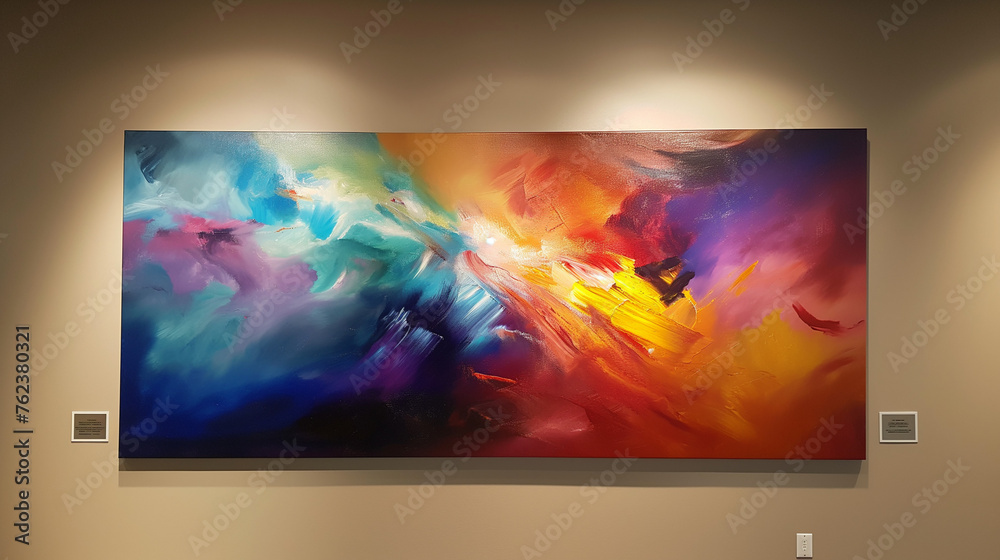 Vibrant Abstract Canvas Art, Dynamic Color Swirls, Expressive Gallery Piece Vibrant Abstract Canvas Art, Dynamic Color Swirls, Expressive Gallery Piece