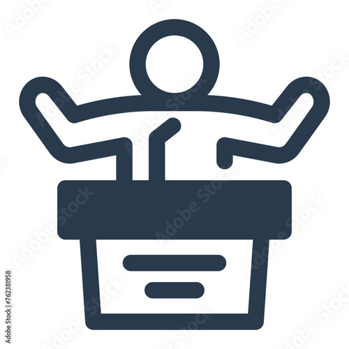 Oration for Advocacy Vector Icon Illustration
