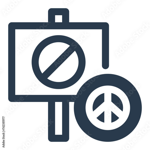 Protest Sign for Social Justice Vector Icon Illustration