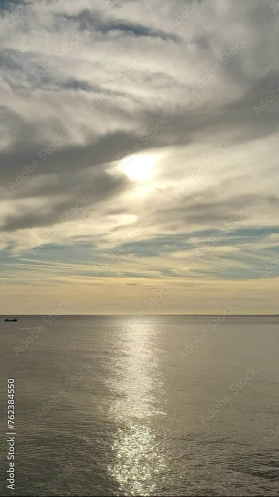 Time Lapse of rolling away colorful dark clouds in sunrise time, Vertical video. Nature environment background Time Lapse of rolling away colorful dark clouds in sunrise time, Vertical video. Nature environment background