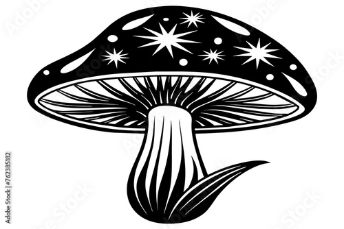 mushroom silhouette vector illustration