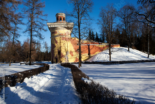 Tower ruin. Catherine Park. Tsarskoye Selo. Pushkin. Saint Petersburg. Russia