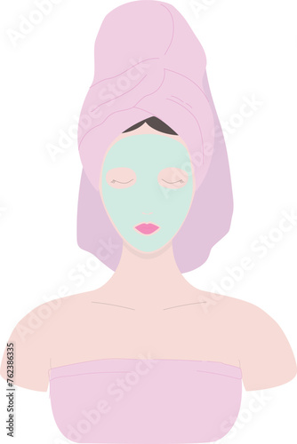 Facial massage with gua sha stone. Female face with massaging lines