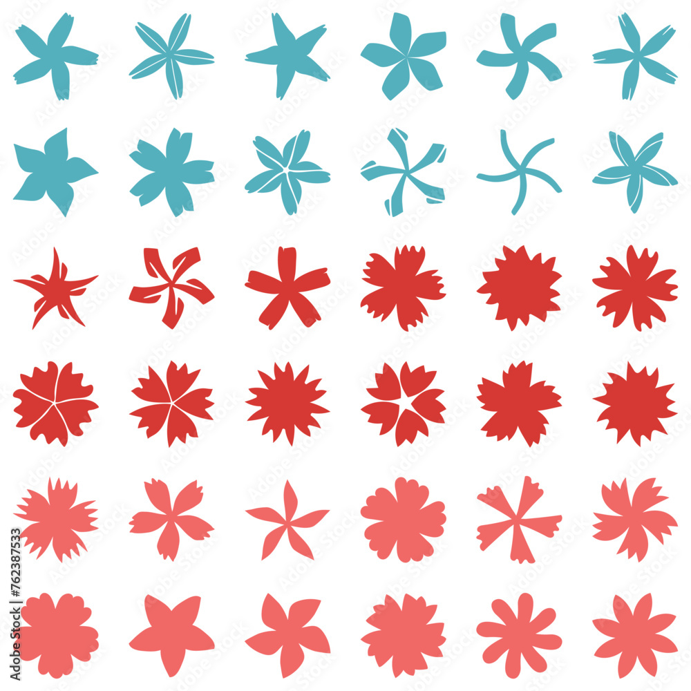 Flower icon set. Botanical Vector Flower icon set. Botanical Vector