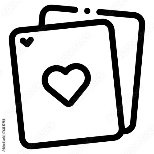 playing cards hearts icon