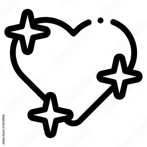 shining heart icon