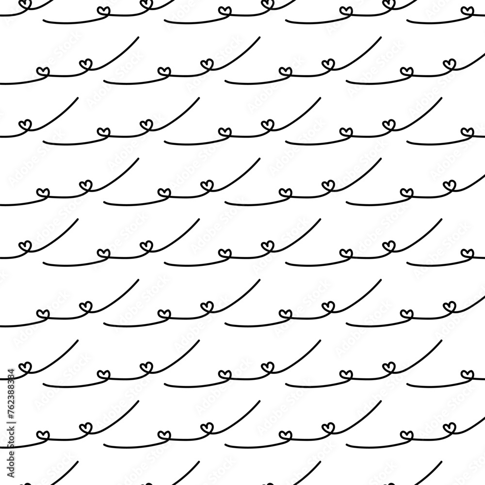 Fototapeta premium Spiral line decorative seamless pattern