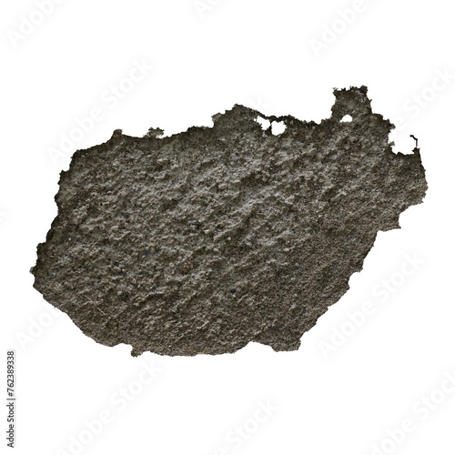 Moisture stains and deterioration on the wall