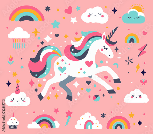 Illustration of a cute unicorn