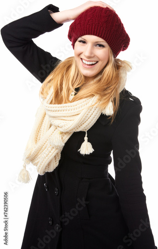 Young Woman in a Winter Coat