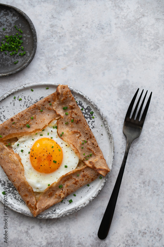 Fotografia Homemade buckwheat crepes