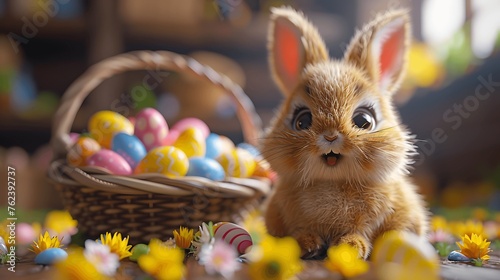Easter's 3D ambassador, with a basket full of wonders.