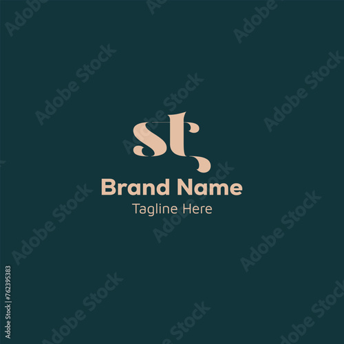 st initial based minimal logo