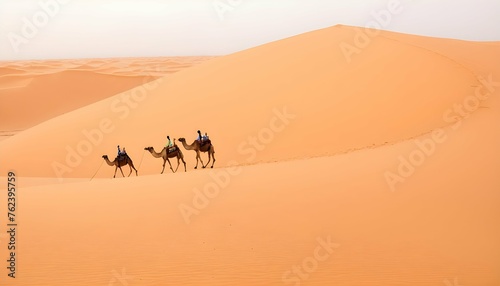 A Camel Trekking Across A Desert Dune Upscaled 6
