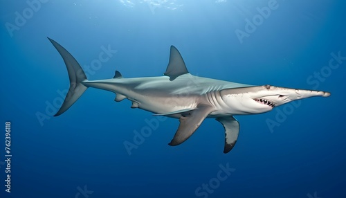 A Hammerhead Shark With Its Distinctive Hammer Sha Upscaled 4