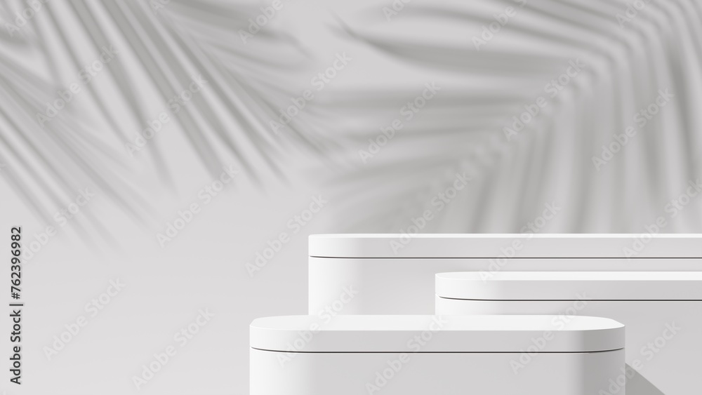 Abstract white background, mock up scene geometry shape podium for ...