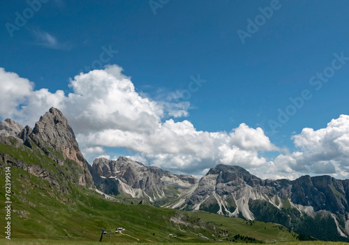 splendid image of the rocky Dolomite mountains in summer