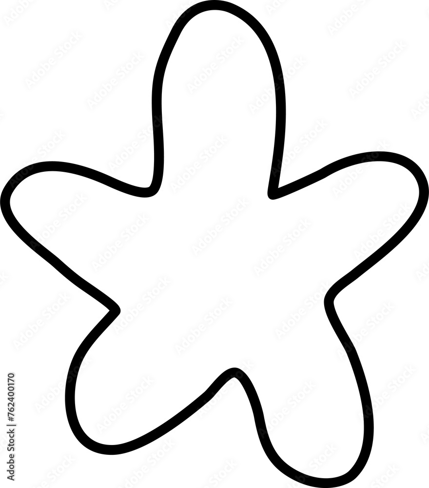 Set of hand drawn stars in doodle style Set of hand drawn stars in doodle style